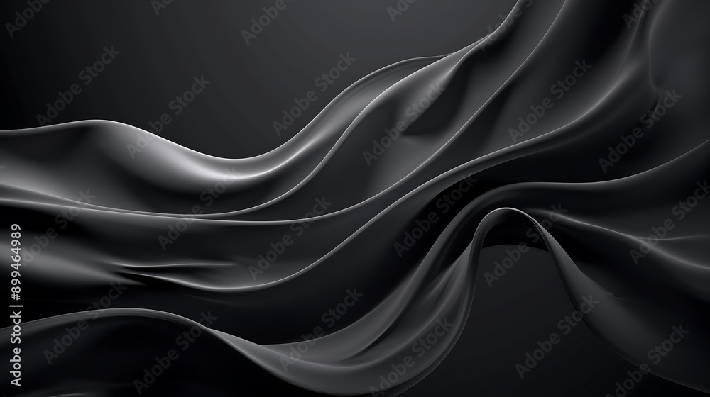 Abstract Black Fabric Waves Abstract Black Fabric Waves