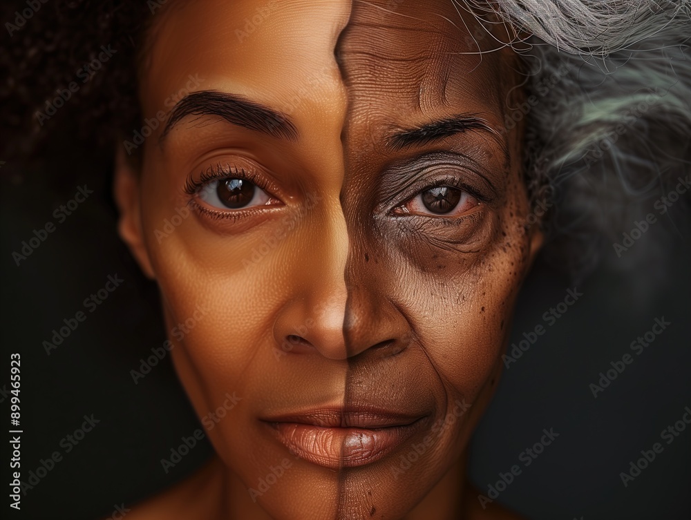 A Striking Portrait Showing the Beauty of Aging in a Black Woman's Face A Striking Portrait Showing the Beauty of Aging in a Black Woman's Face