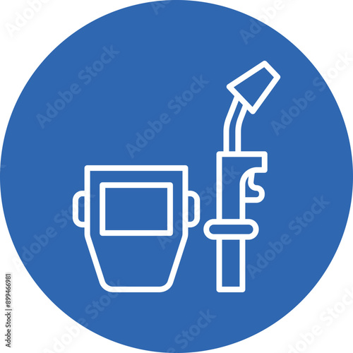 Welding line circle icon