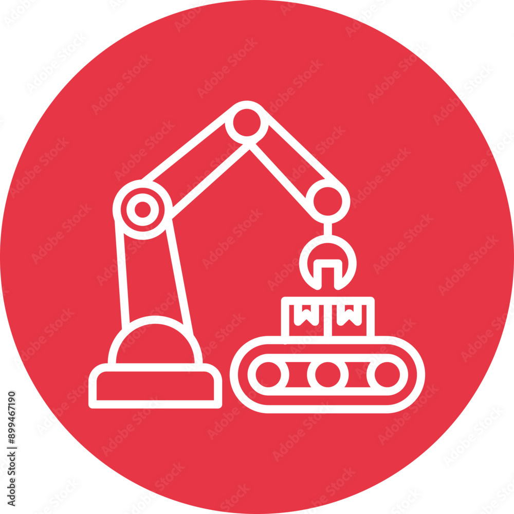 Industrial Automation line circle icon Industrial Automation line circle icon