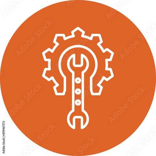 Maintenance line circle icon