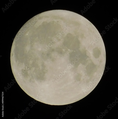 Full moon in clear sky