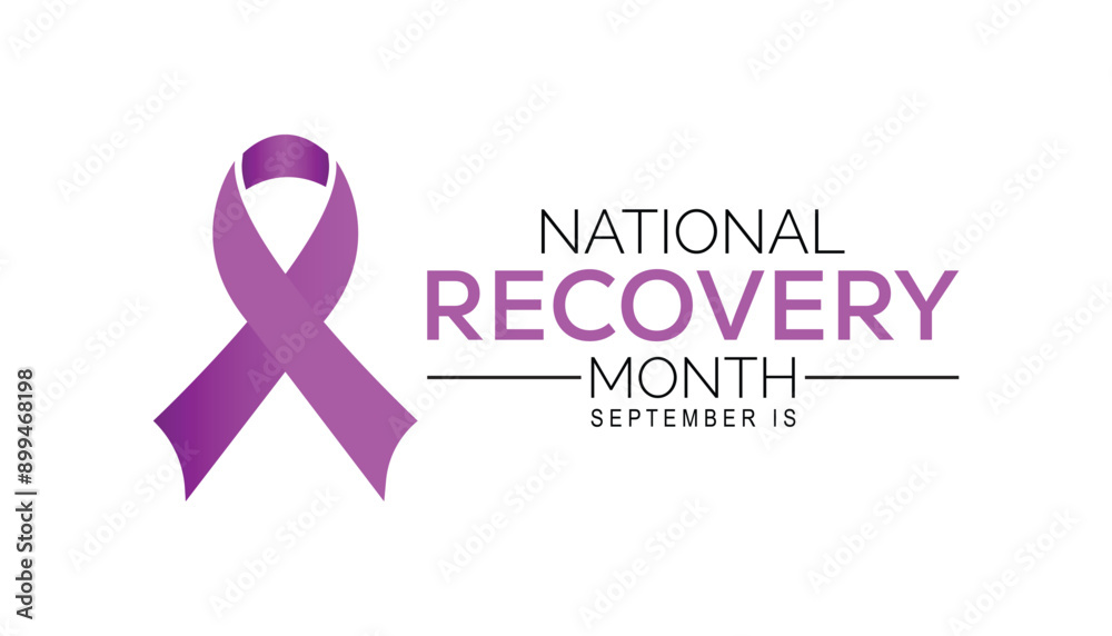 National Recovery Month is observed every year on September.Holiday concept background, placard, banner design template Vector illustration background design. National Recovery Month is observed every year on September.Holiday concept background, placard, banner design template Vector illustration background design.