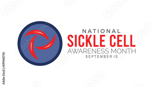 national sickle cell awareness month is observed every year on September.Holiday concept background, placard, banner design template Vector illustration background design.