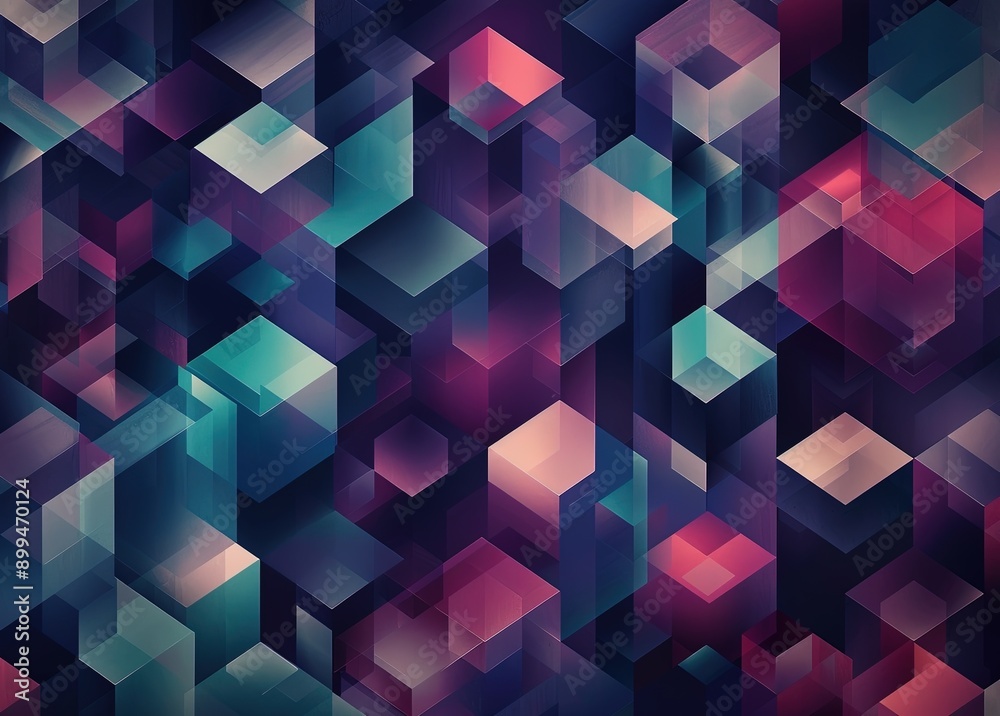Minimal and dynamic wallpapers with square geometric shapes
