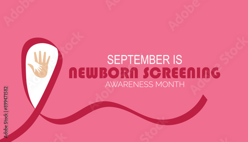 Newborn Screening Awareness Month is observed every year on September.Holiday concept background, placard, banner design template Vector illustration background design.