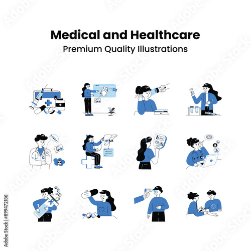 Collection of Amazing Drawing Illustrations of Health and Checkups