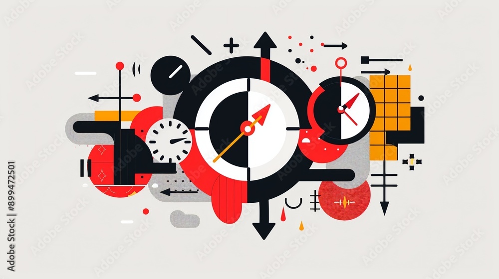 Fototapeta premium Work time and efficiency