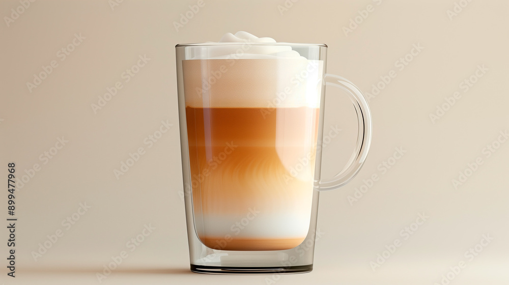 latte macchiato with soft brown colors