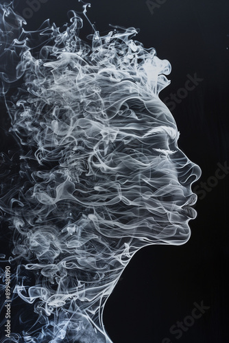 smoke on black