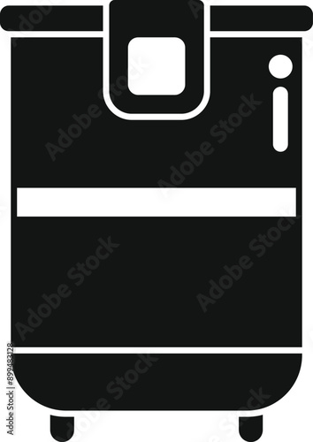 Black and white icon of a professional medical cryo freezer storing biological samples