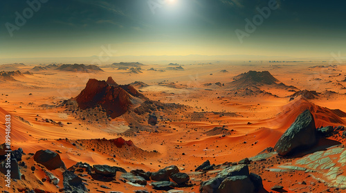 Planet mars illustration, o...