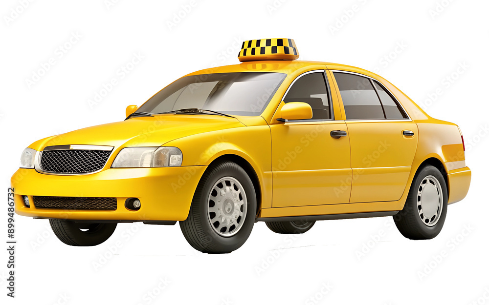 Yellow taxi car isolated on the PNG transparent Background Yellow taxi car isolated on the PNG transparent Background