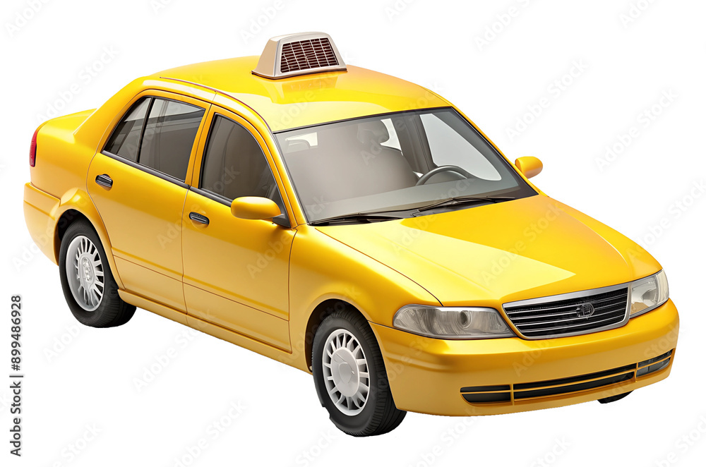 Yellow taxi car isolated on the PNG transparent Background Yellow taxi car isolated on the PNG transparent Background