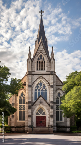 The Majestic Beauty and Timeless Elegance of an Episcopal Church Immersed in Nature's Embrace