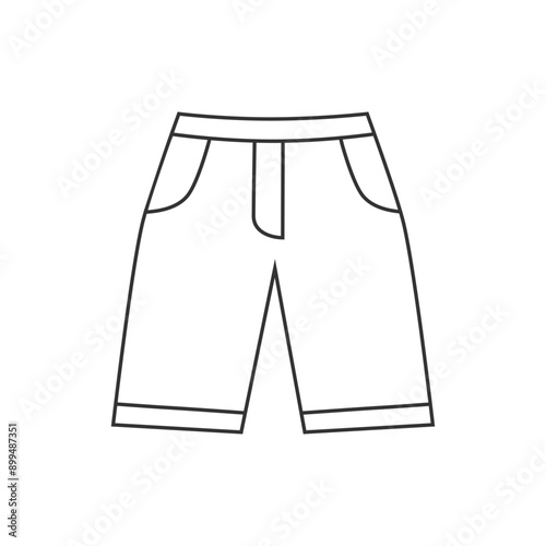 Clothing icon. Top and shorts icon in flat style vector
