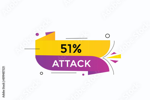 website, 51% attack, button, learn, stay, tuned, level, sign, speech, bubble  banner, modern, symbol, click. 
