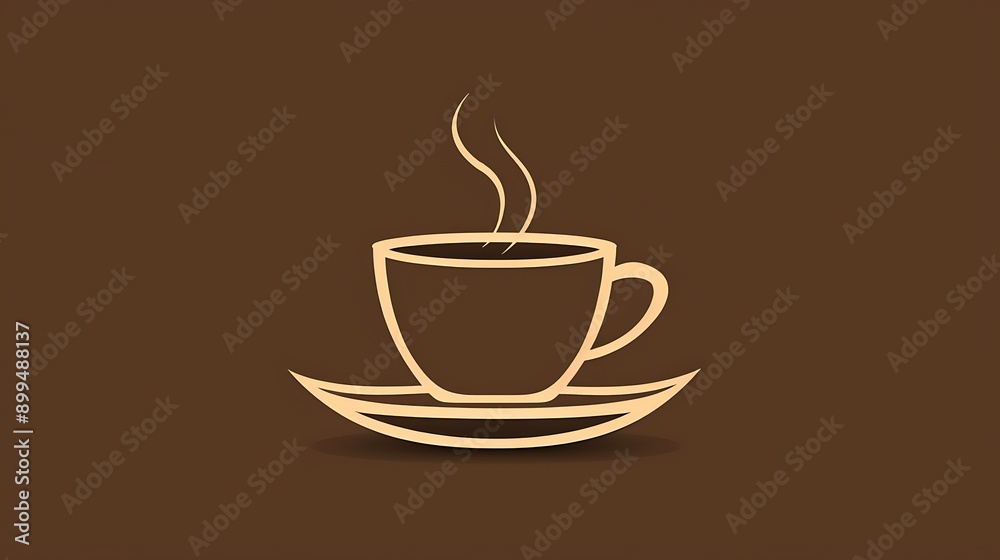 Obraz premium Coffee concept minimal logo