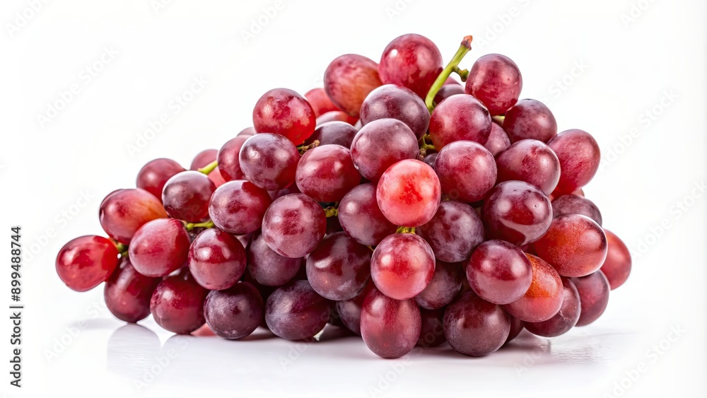 Bunch of red grapes on a white background, grapes, fruit, vine, food, agriculture, harvest, juicy, fresh, red, organic, healthy Bunch of red grapes on a white background, grapes, fruit, vine, food, agriculture, harvest, juicy, fresh, red, organic, healthy