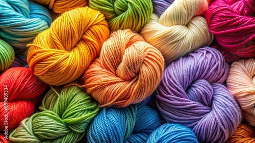 Close-up of colorful wool yarn skeins , knitting, sewing, textile, crafts, vibrant, beautiful, soft, material, texture, hobby