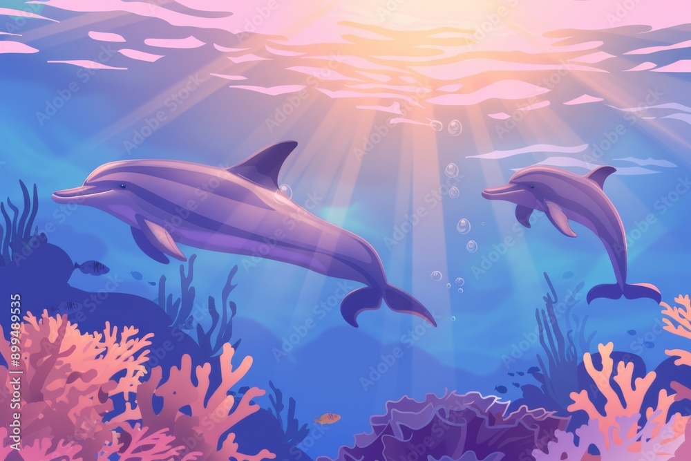 Fototapeta premium Close-up of a majestic blue whale in the deep ocean, showing its eye and baleen plates. Beautiful simple AI generated image in 4K, unique.