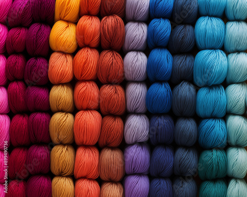 Colorful yarn background.