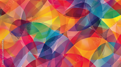 Colorful Tessellated Pattern Background AI Generative