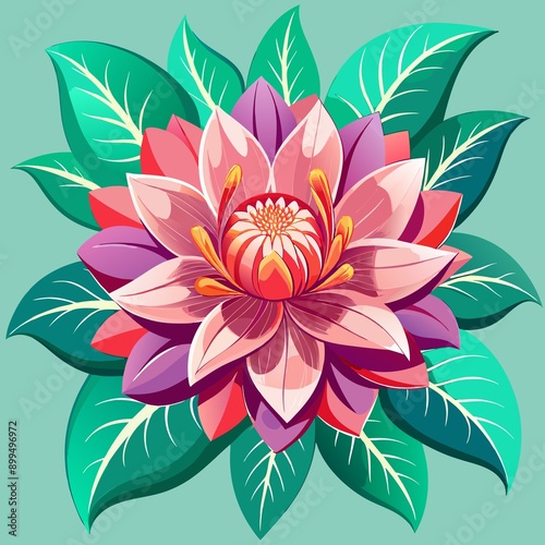 illustration of lotus flower