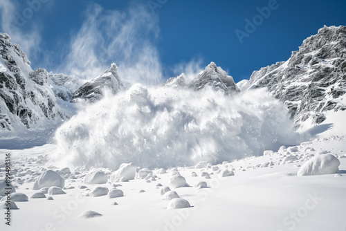 A massive avalanche of snow...