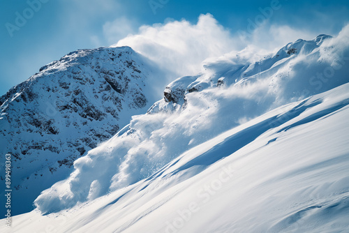A massive avalanche of snow...