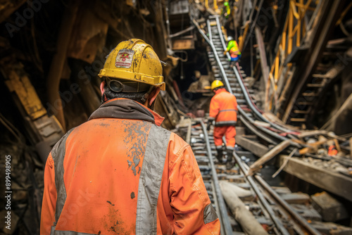 A collapsed conveyor belt s...