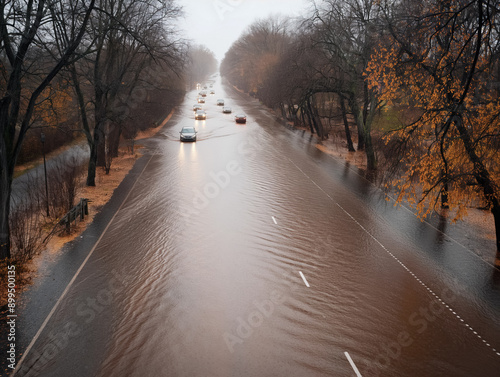 A major highway submerged i...