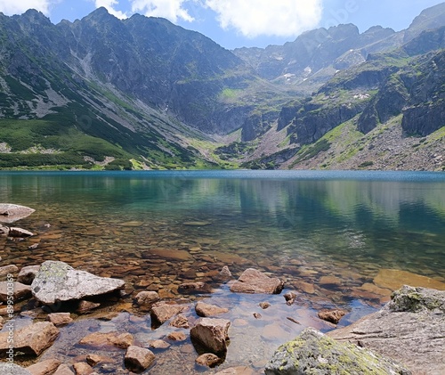 Beautiful view of the mountains and Czarny Staw Gasienicowy