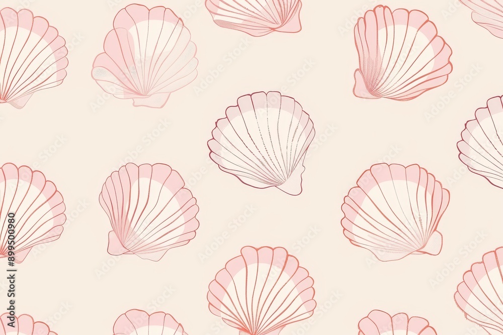 Top-down view of an assortment of stylized sea shells in a harmonious color palette. Beautiful simple AI generated image in 4K, unique. Top-down view of an assortment of stylized sea shells in a harmonious color palette. Beautiful simple AI generated image in 4K, unique.