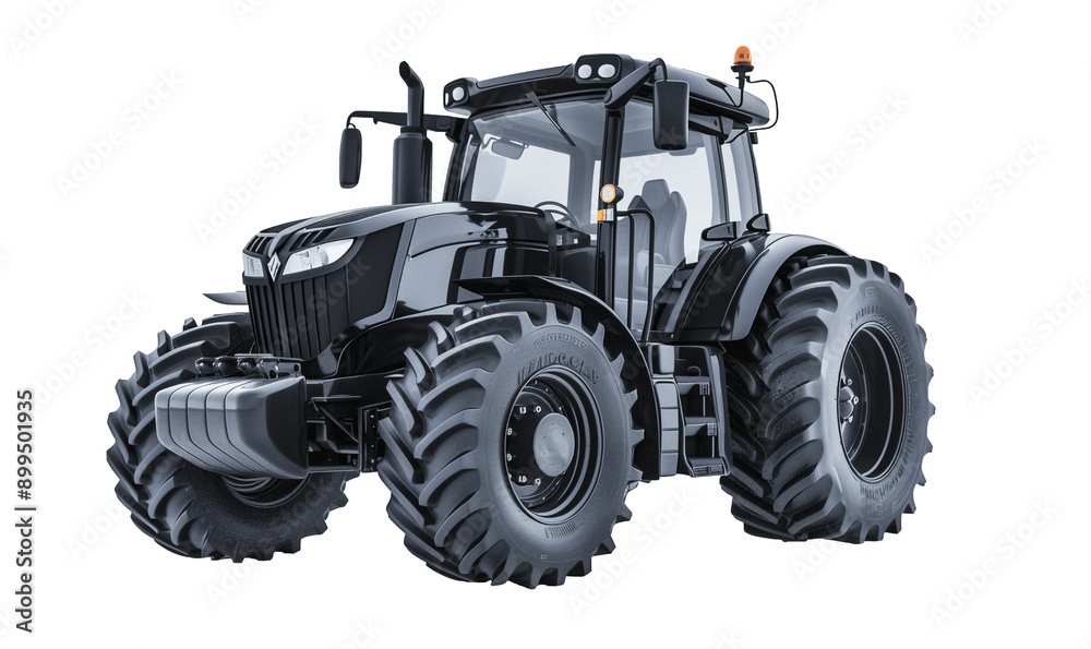 Big Powerful Agricultural Tractor Isolated on Transparent PNG Background, Generative AI. Big Powerful Agricultural Tractor Isolated on Transparent PNG Background, Generative AI.