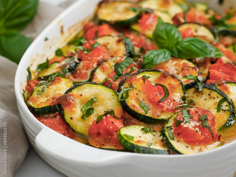 Zucchini parmesan - popular italian dish Zucchini parmesan - popular italian dish