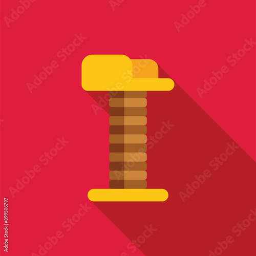 Tall cat scratching post with a platform on top, perfect for your feline friend to scratch, play, and relax