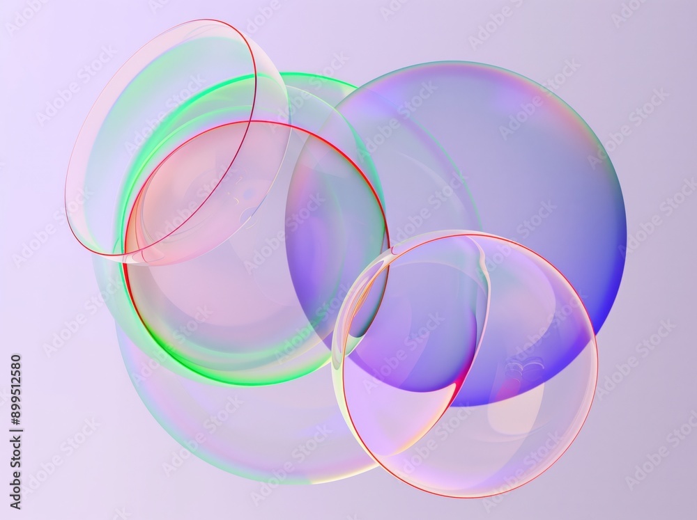 Colorful transparent bubbles overlapping on a light background, creating a delicate, ethereal effect. Perfect for abstract, playful, or whimsical design backdrop Colorful transparent bubbles overlapping on a light background, creating a delicate, ethereal effect. Perfect for abstract, playful, or whimsical design backdrop