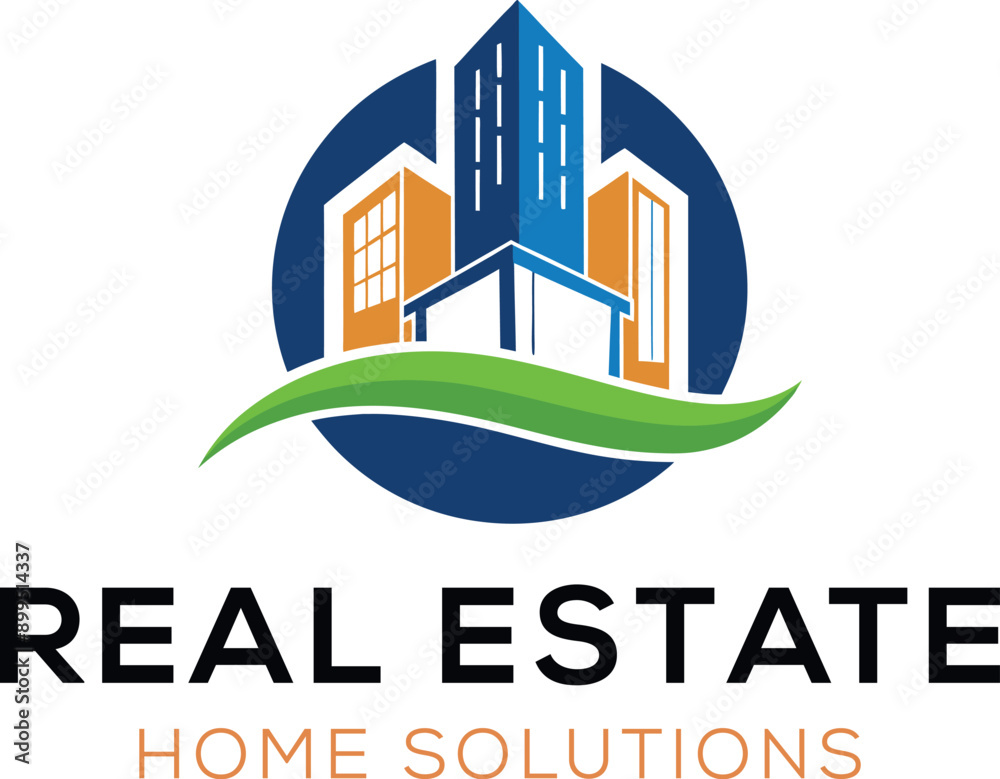 Obraz premium Building real estate logo design