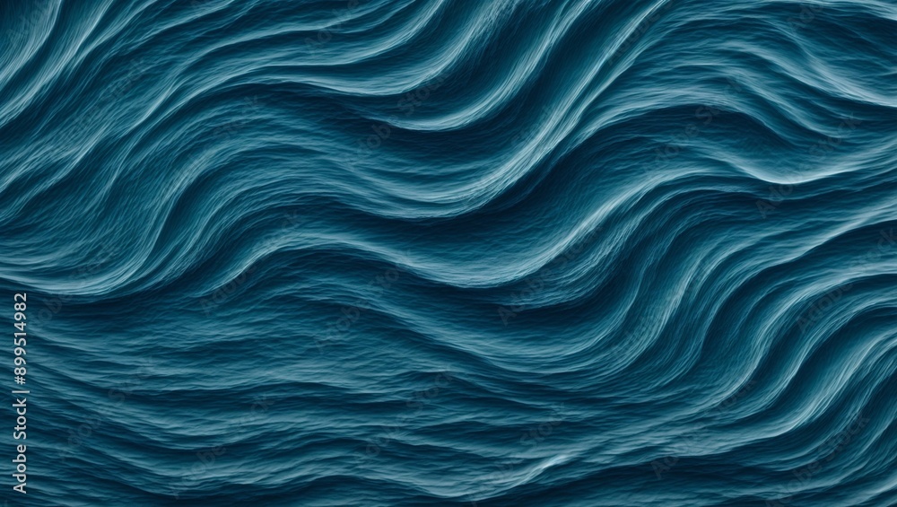 Obraz premium Azure Flow: Abstract waves in shades of blue, perfect for backgrounds and design elements. 
