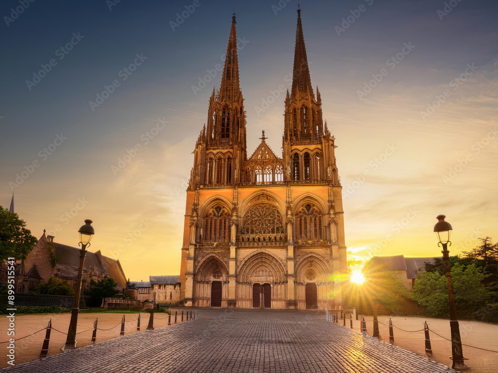 Fototapeta premium cathedral at sunset