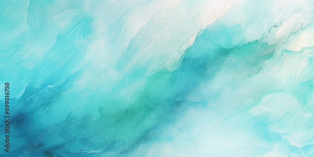 A blue and green watercolor painting with a wavy line A blue and green watercolor painting with a wavy line