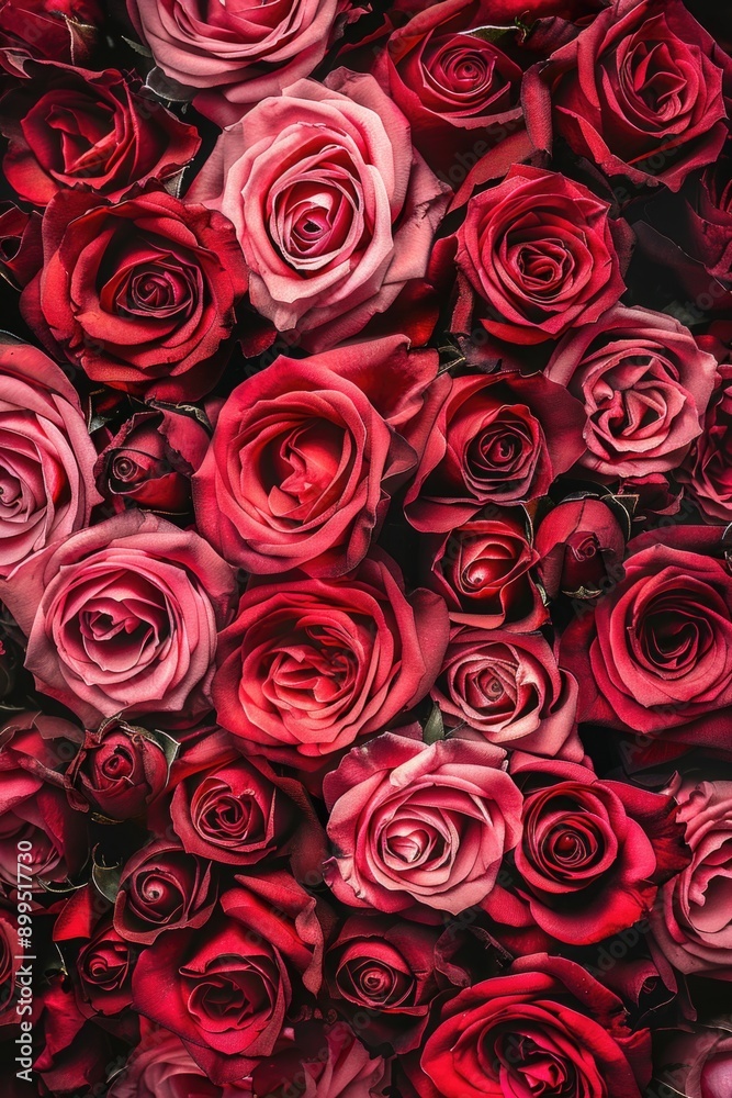 A close up of many red roses A close up of many red roses