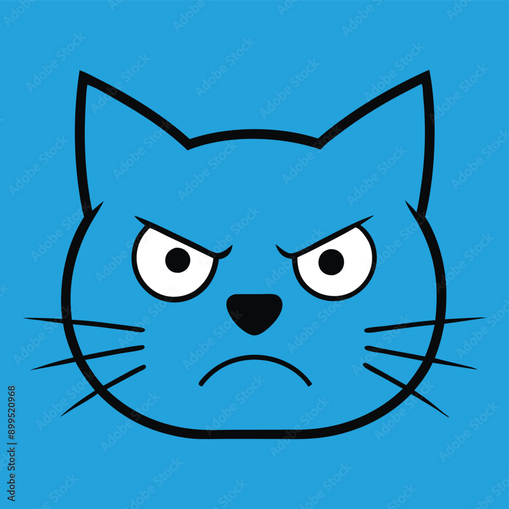 Obraz premium Angry Cat Cartoon vector illustration