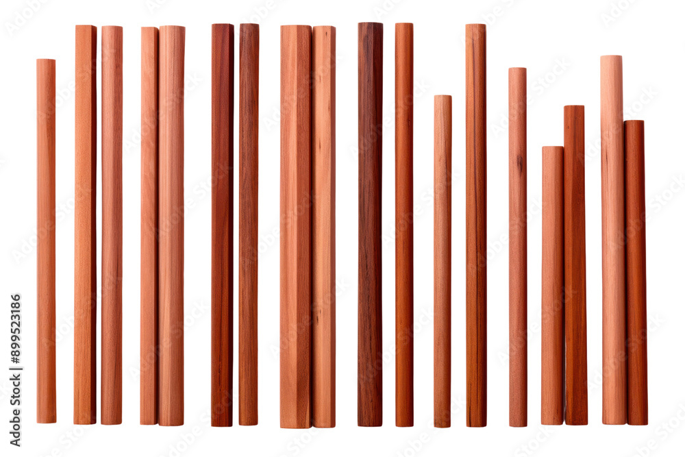 Obraz premium Burning cedar wood isolated on white background.