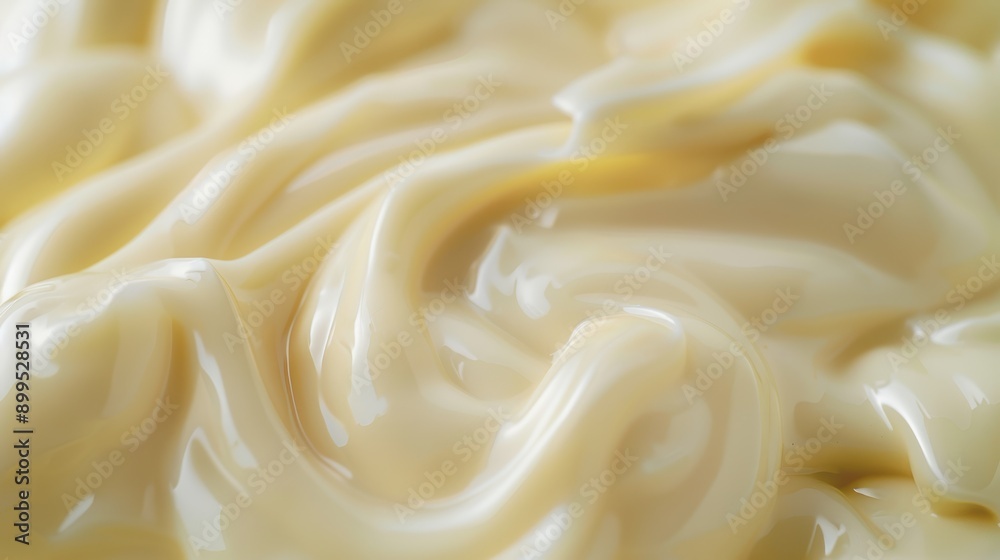 Creamy mayonnaise swirls creating a delectable texture, ideal for culinary projects Creamy mayonnaise swirls creating a delectable texture, ideal for culinary projects