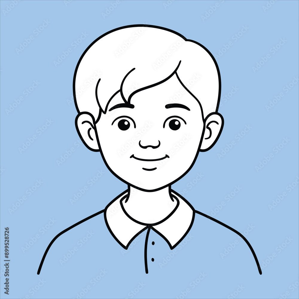 Teen Boy Avatar Vector Icon illustration Teen Boy Avatar Vector Icon illustration