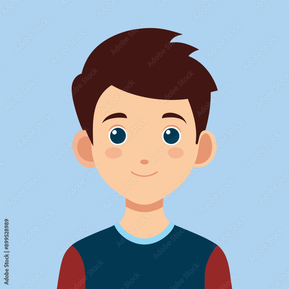 Teen Boy Avatar Vector Icon illustration Teen Boy Avatar Vector Icon illustration