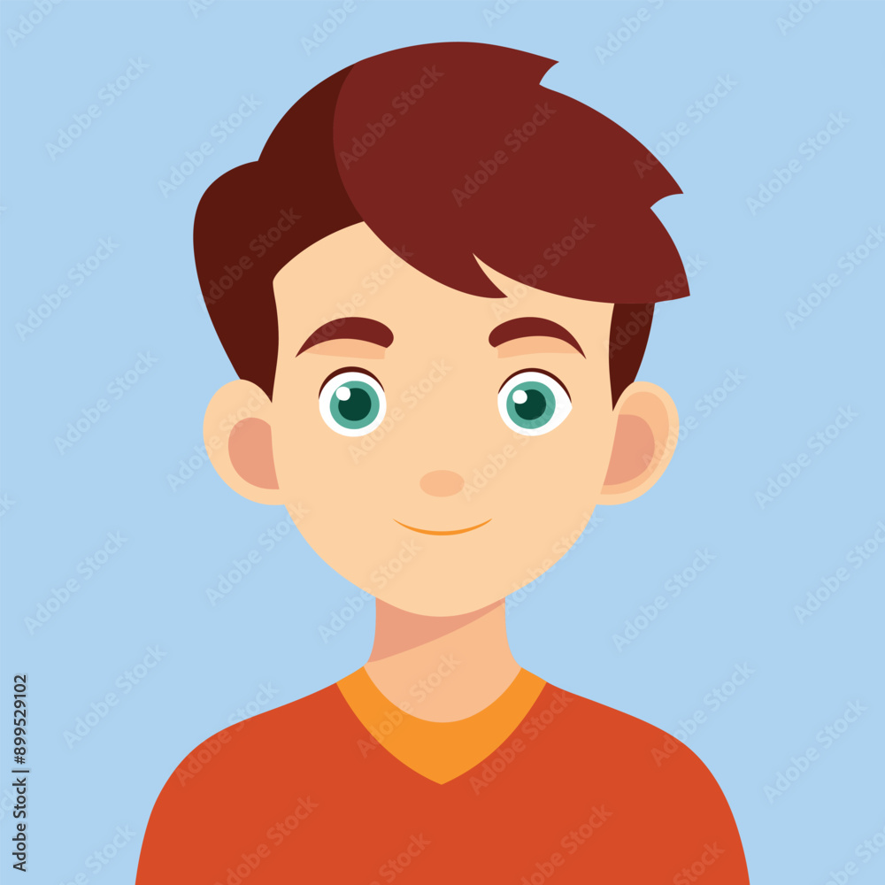 Teen Boy Avatar Vector Icon illustration Teen Boy Avatar Vector Icon illustration
