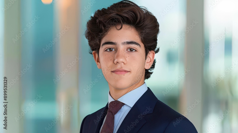 Portrait of a young, handsome businessman in a suit perfect for CEO and investment bank partner profiles. Portrait of a young, handsome businessman in a suit perfect for CEO and investment bank partner profiles.
